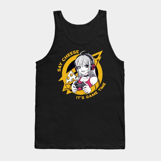 Gamer Girl Power: Cheese & Victory Tank Top by WEARWORLD